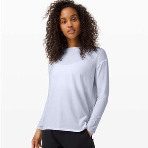 LULULEMON blue LA back in action long sleeve